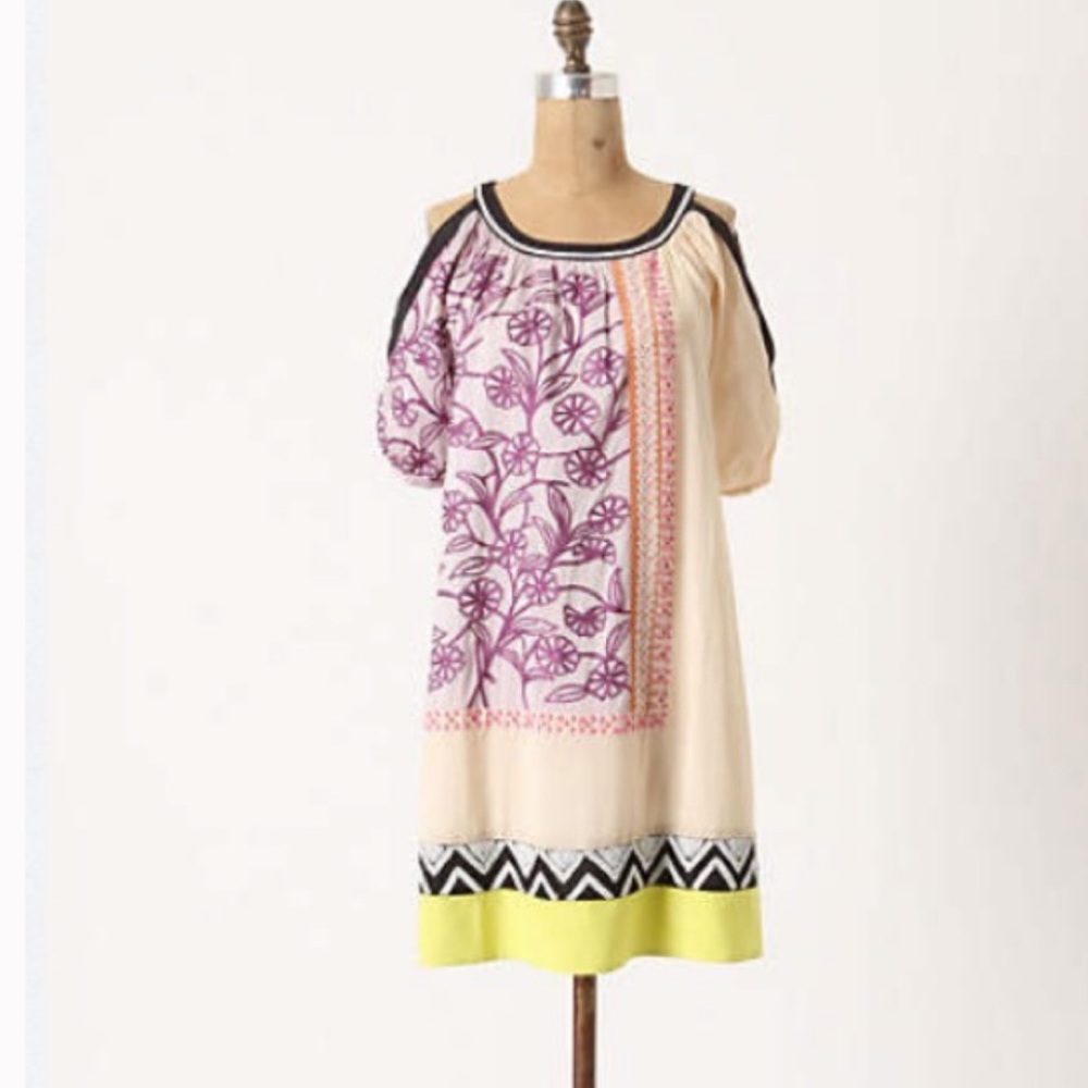 Anthropologie Leifnotes Brimming Borders Dress